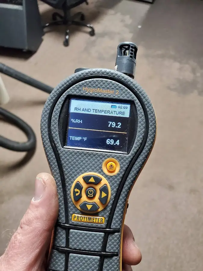 Moisture meter humidity assessment for Fire & Smoke Damage Restoration in Southside